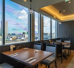 景色の良いテーブル席