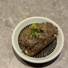 お通しの牛テールのリエット