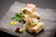 ☆長芋とネギトロの湯葉巻