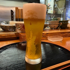 生ビールにも手間暇かけてます。