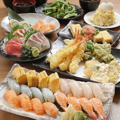 【各種宴会に◎】寿司と天ぷらを贅沢に堪能！2時間飲み放題付きコース3,000円〜♪の写真