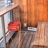 2階テラスにて喫煙可能