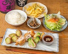 肉巻き野菜「カツ」定食