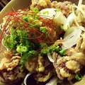 料理メニュー写真&nbsp;なんこつから揚げ/里イモから揚げ/砂肝おろしポンズ/ボンジリポンズ/カリカリチーズ揚げ