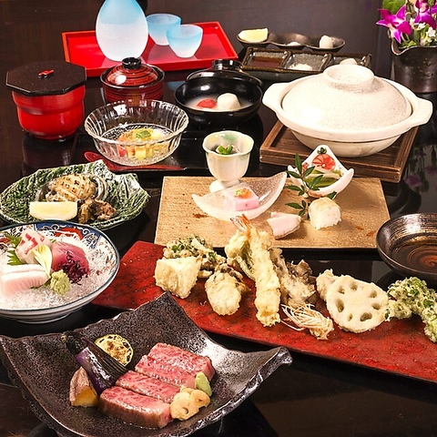 上質空間で天ぷら鉄板料理♪季節の厳選食材をご堪能下さい！