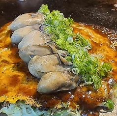 広島風お好み焼き　肉玉そば　牡蠣のせ