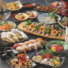 食べ飲み放題 ３時間 生産者直営海鮮居酒屋 Rikusui 寿司天ぷら食べ放題ビュッフェ特集写真1
