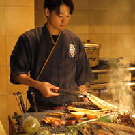 【カウンターで炉端】