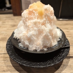 ごろっと果肉のふわふわ白桃氷