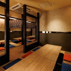 掘りごたつの完全個室。14名様～22名様用