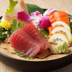 刺身の3種盛り合わせ　1人前