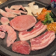 生サムギョプサルなどこだわりのお肉が食べ放題★