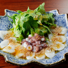 水蛸と春菊のカルパッチョ