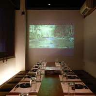 宴会を盛り上げるプロジェクターなど完備しています。