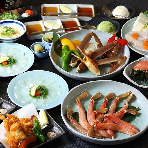 【JR京都駅徒歩5分】活ふぐ・熟成ふぐを食べ比べ！冬の味覚かにや夏の味覚鱧など