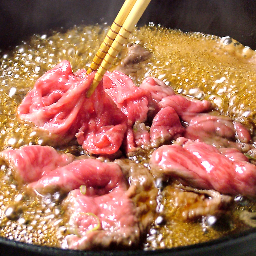贅沢！上質肉の『極上すき焼きコース』2時間飲み放題付き6000円！
