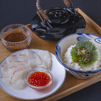 旬の白身を味わい尽くす♪贅沢な〆の一膳「鯛茶漬け」