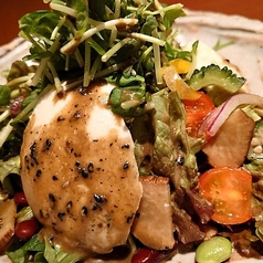 おぼろ豆腐と彩り野菜の京風サラダ