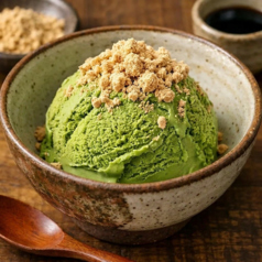 きなこたっぷり抹茶アイス