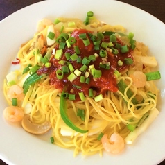 【オススメ!】スパゲッティーガンベロ(エビチリソース)