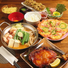 もつ鍋 骨付き鶏 一豆のコース写真