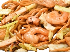 ミックスソース焼きそば(海老・いか・豚・げそ)