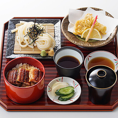 うなぎミニ丼とかしわ天ぷら御膳