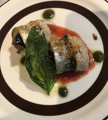 秋茄子を巻いた秋刀魚ベッカフィーコ