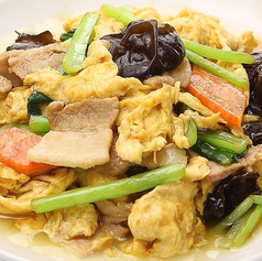 豚肉と卵・きくらげの炒め