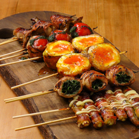 串焼きから〆まで！いつ来ても飽きさせない逸品多数◎