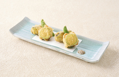 【夏】海老真丈のズッキーニ挟み揚げと豆腐真丈の茄子挟み揚げ