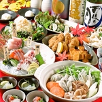 広島地魚や季節の食材をふんだんに使ったお料理を堪能できるコース5000円～ご用意してます♪