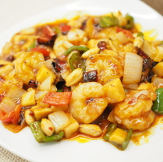 エビの四川風炒め