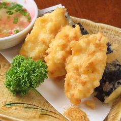 ナスとトウモロコシの天ぷら