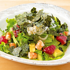 鮪・アボカド・海老の海苔サラダ〈チョレギドレッシング〉