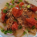 料理メニュー写真 真鯛のあぶり冷製スモークカルパッチョ