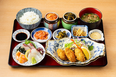 【季節限定】広島産　カキフライと刺身定食