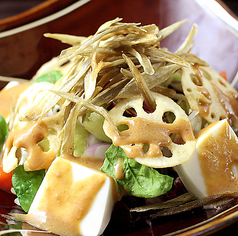 豆腐の金胡麻サラダ