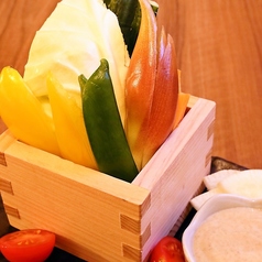 旬野菜のカニ味噌ディップ