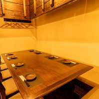 区切られた空間でゆっくりとご宴会