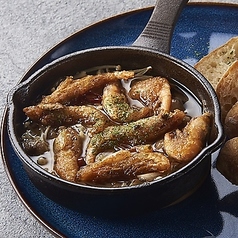 木の子と殻付き甘海老のアヒージョ