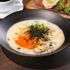 明太子が香る、和風クリームスープパスタ