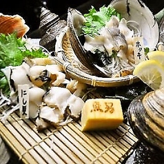 貝の三種盛り
