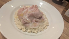 自家製プロシュートコットとゴルゴンゾーラのクリームリゾット