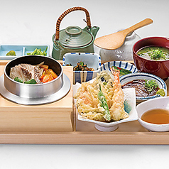 豊後真鯛釜飯と天ぷら定食
