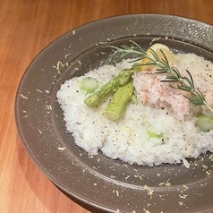 【季節限定】カニとアスパラのレモンリゾット