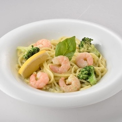 ぷりぷり海老とブロッコリーのTARAKOジェノベ