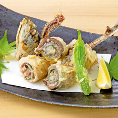 鰯の梅肉包み揚げ