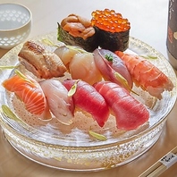 旬の魚介を使用した握り寿司と職人技のこだわり