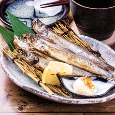 子持ちししゃもの炭火焼き